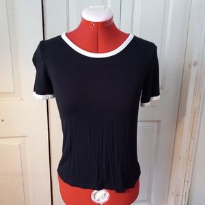 SO Black With White Trim Women's T-shirt Size XS